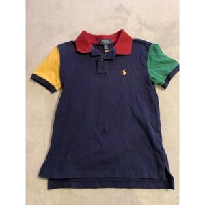Polo Ralph Lauren Color Block Pony Short Sleeve‎ Polo Shirt Youth Size Small (8)